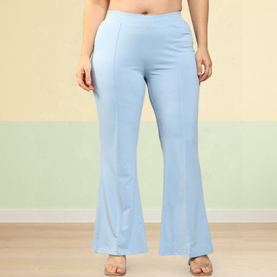 nitafashion Comfort Fit, Regular Fit Women Light Blue Trousers