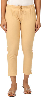 i TEX Regular Fit Women Khaki Trousers