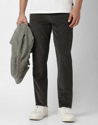 VAN HEUSEN Slim Fit Men Grey Trousers