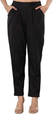 Ajesh Creation Regular Fit Women Black Trousers