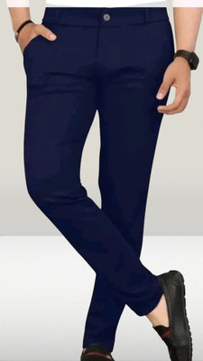 Advikfashion Slim Fit Men Blue Trousers