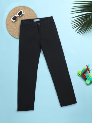 V-MART Regular Fit Boys Black, Black Trousers