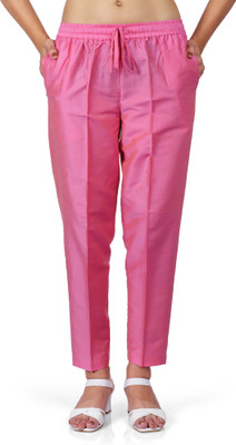 NOORI Regular Fit Women Pink Trousers