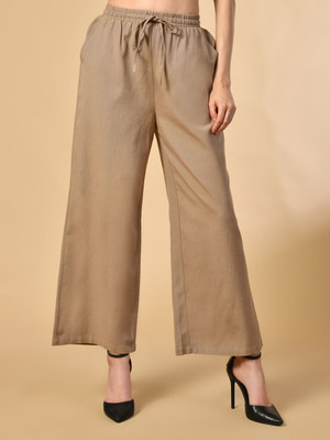 ADRIANA Regular Fit Women Brown Trousers