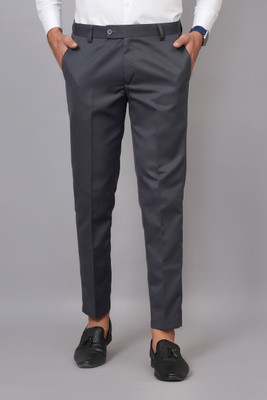 WEAROBICS Regular Fit Men Grey Trousers