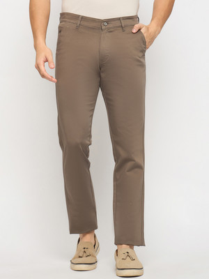 DUKE Slim Fit Men Brown Trousers