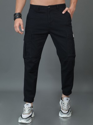 HERE&NOW Slim Fit Men Black Trousers