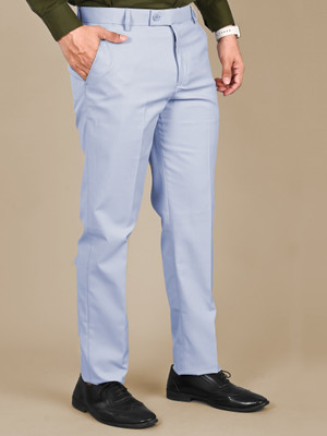 MANCREW Regular Fit Men Light Blue Trousers