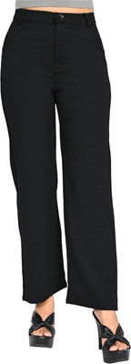 Ankit fashion Regular Fit Women Black Trousers