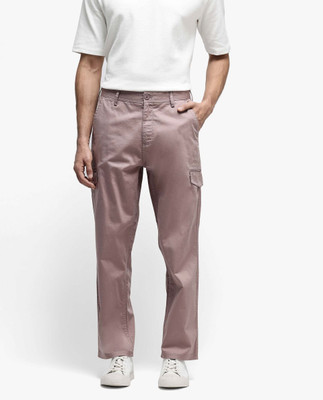 RARE RABBIT Regular Fit Men Pink Trousers