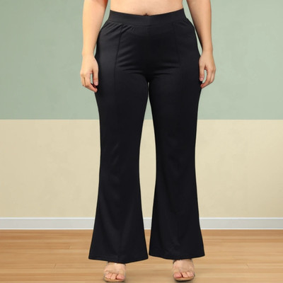 Squadfashion Loose Fit Women Black Trousers