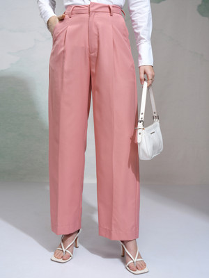 Tokyo Talkies Regular Fit Women Pink Trousers