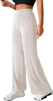 tiny shadows Regular Fit Women White Trousers
