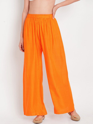 Go Gazab Regular Fit Women Orange Trousers