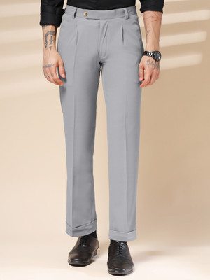 italianvega Regular Fit Men Grey Trousers