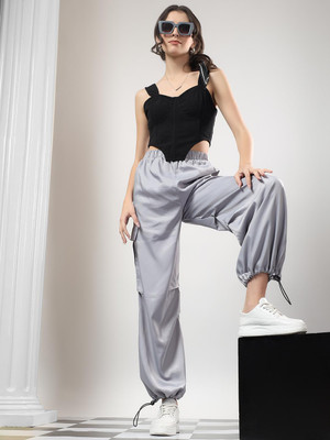 KOTTY Relaxed Women Grey Trousers