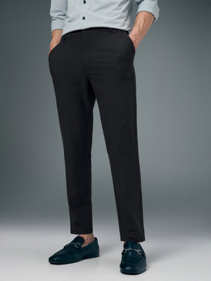 TECHNOSPORT Straight Fit Men Black Trousers