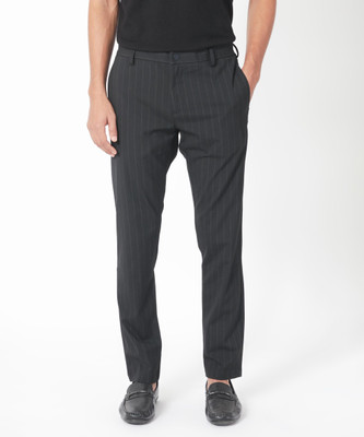 RARE RABBIT Regular Fit Men Dark Blue Trousers