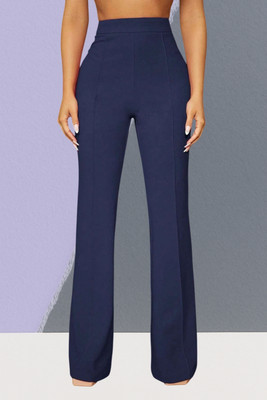 SKD TRENDZ Comfort Fit, Regular Fit Women Dark Blue Trousers