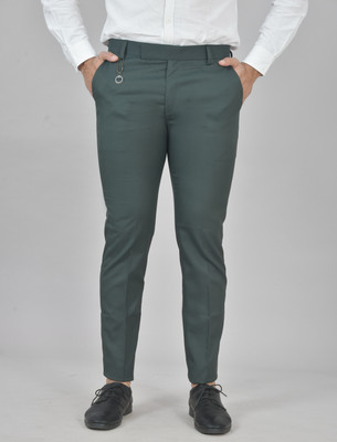 JOE & JOHN Regular Fit Men Green Trousers