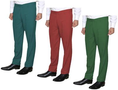 KAVYA Slim Fit Men Multicolor Trousers