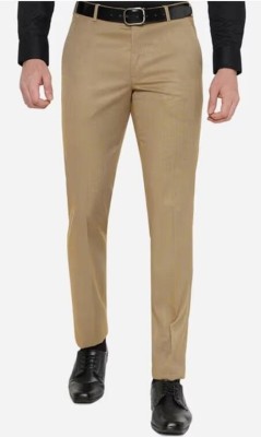 SREY Slim Fit Men Beige Trousers