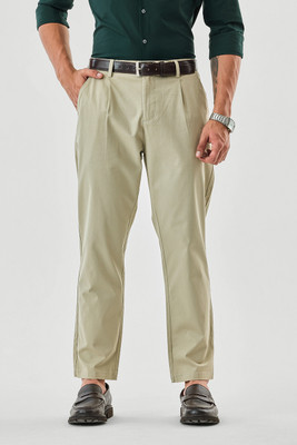 Snitch Slim Fit Men Beige Trousers