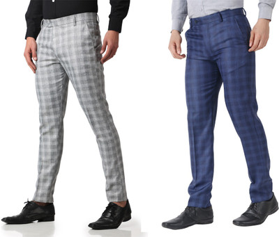 SYLZON Slim Fit Men Multicolor Trousers