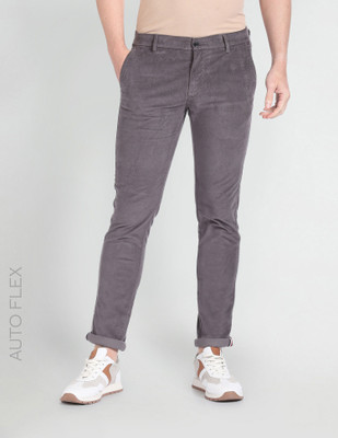 Arrow Sport Slim Fit Men Grey Trousers