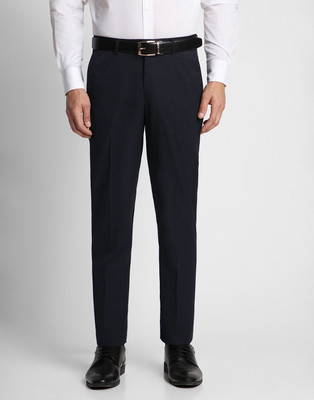 PETER ENGLAND Slim Fit Men Black Trousers