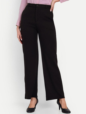 NEXT ONE Straight Fit Women Black Trousers