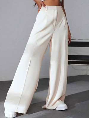NEXT ONE Flared Women White Trousers