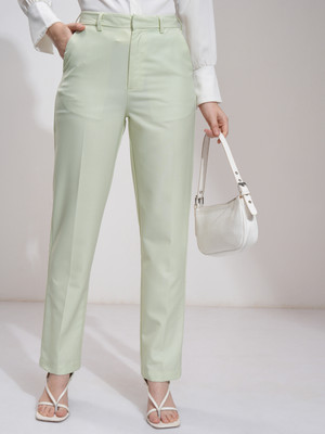 Tokyo Talkies Regular Fit Women Green Trousers