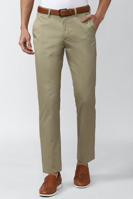 PETER ENGLAND Slim Fit Men Khaki Trousers