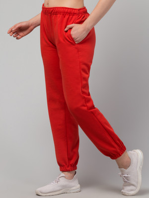 ASADGARMENTS Solid Men Red Track Pants