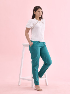 GO COLORS Tapered Women Green Trousers