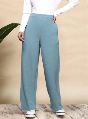 Dwarros Regular Fit Women Blue Trousers
