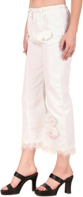 Nayably Comfort Fit, Loose Fit, Regular Fit, Relaxed, Skinny Fit, Straight Fit, Slim Fit Women White Trousers