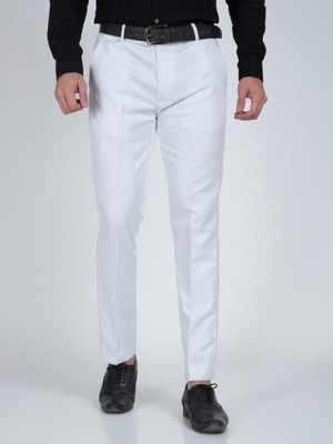 CYPHUS Regular Fit Men White Trousers