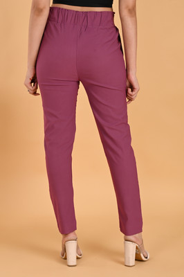 FUBAR Slim Fit Women Purple Trousers