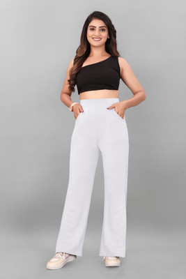 Ad Nx Comfort Fit Women White Trousers