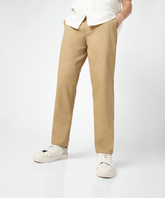 Urbano Fashion Regular Fit Men Khaki Trousers
