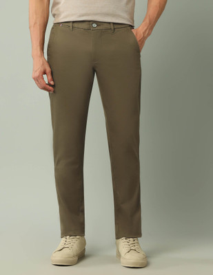Arrow Sport Slim Fit Men Brown Trousers