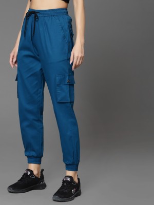 KASSUALLY Regular Fit Women Blue Trousers