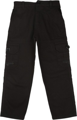 V-MART Regular Fit Boys Black, Black Trousers