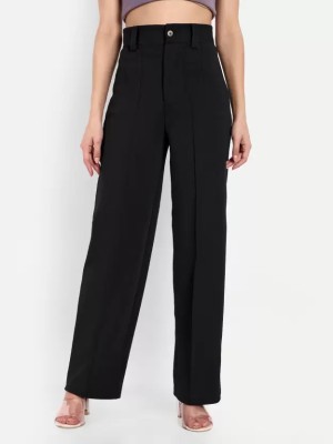 doubtfree Regular Fit Women Black Trousers