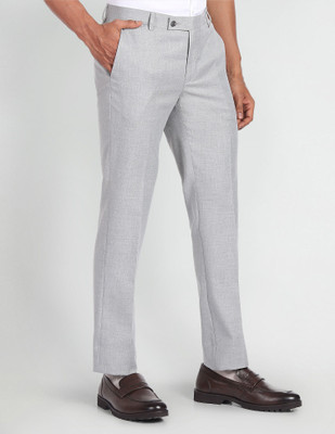 ARROW Regular Fit Men Grey Trousers
