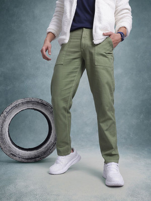 Roadster Relaxed Men Green Trousers