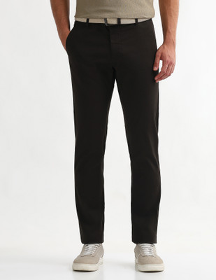 Arrow Sport Slim Fit Men Brown Trousers