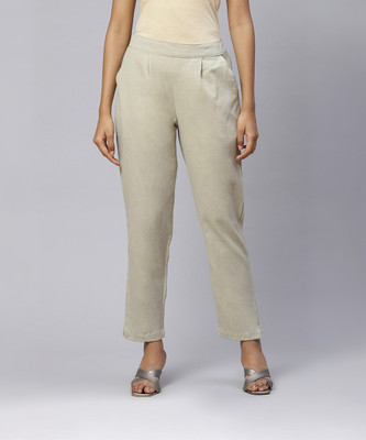 SVARCHI Regular Fit Women Beige Trousers